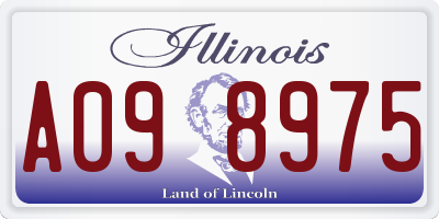 IL license plate A098975