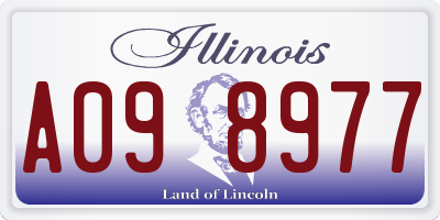 IL license plate A098977