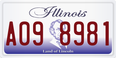IL license plate A098981