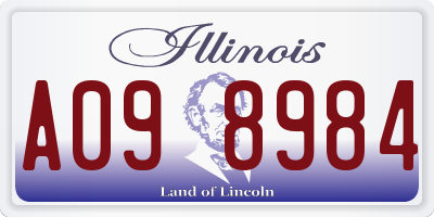 IL license plate A098984