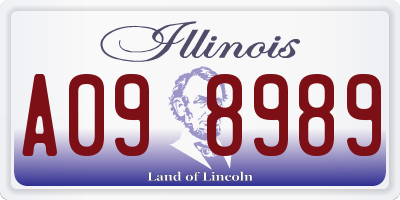 IL license plate A098989
