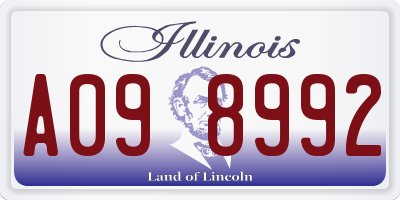 IL license plate A098992