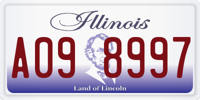 IL license plate A098997
