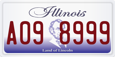 IL license plate A098999