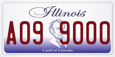 IL license plate A099000