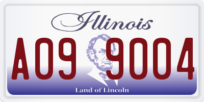 IL license plate A099004