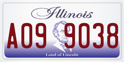 IL license plate A099038