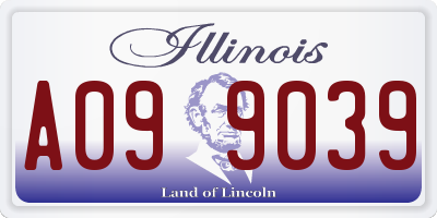 IL license plate A099039