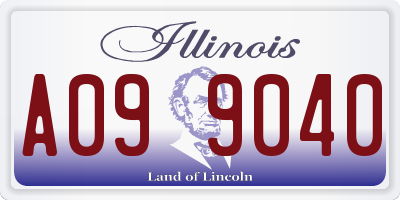 IL license plate A099040