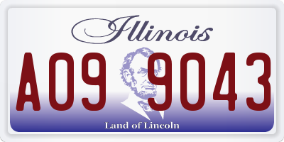 IL license plate A099043