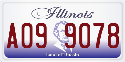 IL license plate A099078