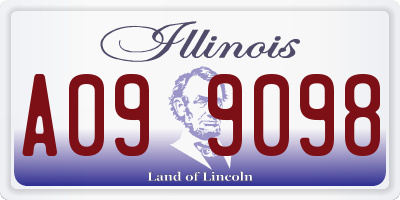 IL license plate A099098