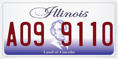 IL license plate A099110