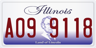 IL license plate A099118
