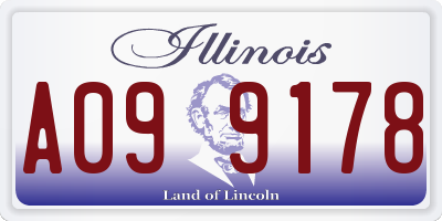 IL license plate A099178