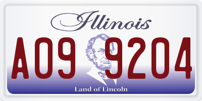 IL license plate A099204