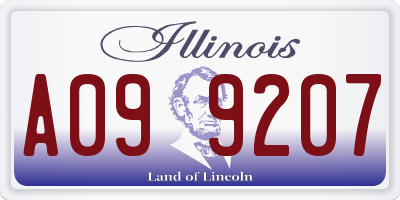 IL license plate A099207