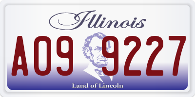 IL license plate A099227