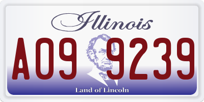 IL license plate A099239