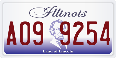 IL license plate A099254