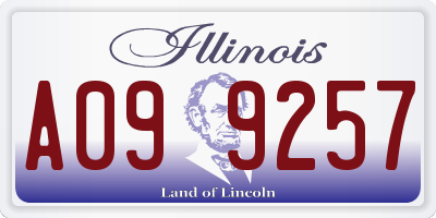 IL license plate A099257