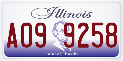 IL license plate A099258