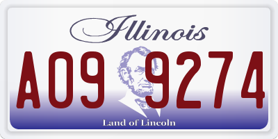 IL license plate A099274