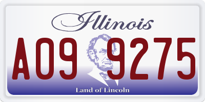 IL license plate A099275