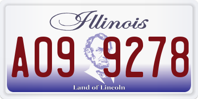 IL license plate A099278