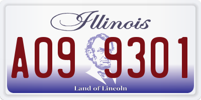 IL license plate A099301