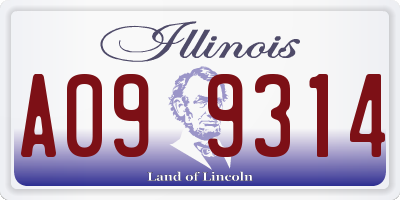 IL license plate A099314