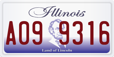IL license plate A099316