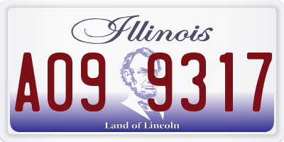 IL license plate A099317