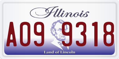 IL license plate A099318