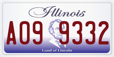 IL license plate A099332