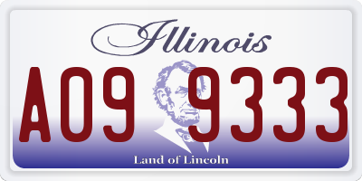 IL license plate A099333