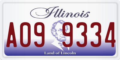 IL license plate A099334