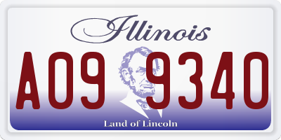 IL license plate A099340