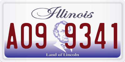 IL license plate A099341