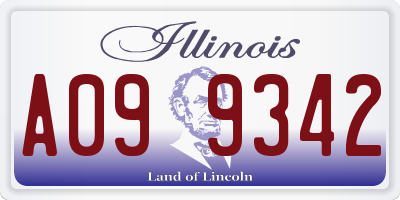 IL license plate A099342
