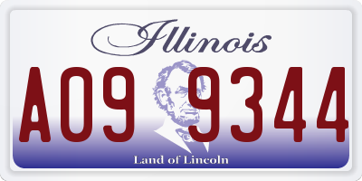 IL license plate A099344