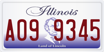 IL license plate A099345