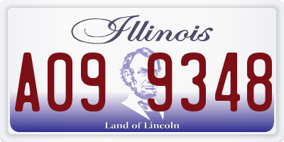 IL license plate A099348