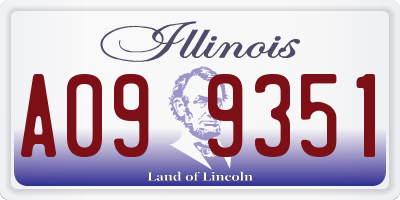 IL license plate A099351