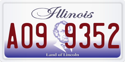IL license plate A099352