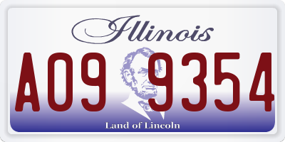 IL license plate A099354