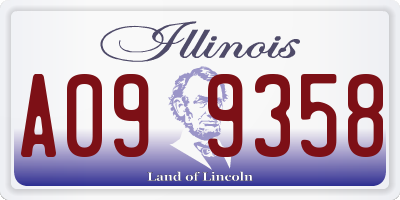 IL license plate A099358