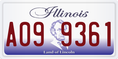 IL license plate A099361