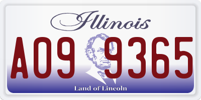 IL license plate A099365