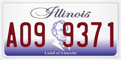 IL license plate A099371